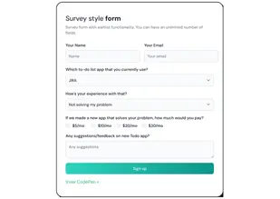 Survey form